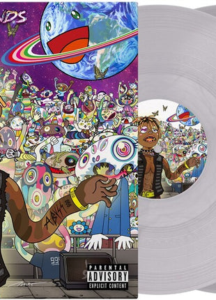 the album cover for Juice WRLD - The Party Never Ends [Indie Exclusive 2 Metallic Glacier LP]