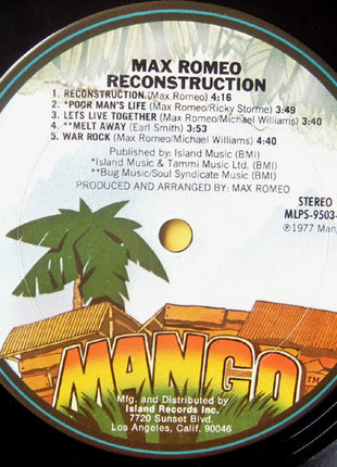 Max Romeo : Reconstruction (LP, Album)