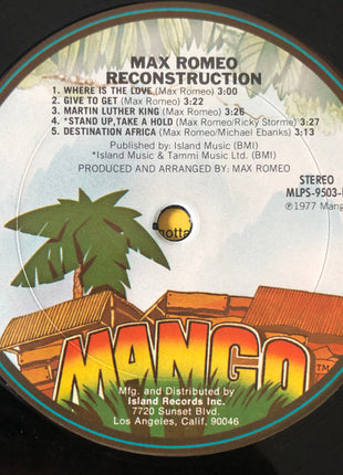 Max Romeo : Reconstruction (LP, Album)