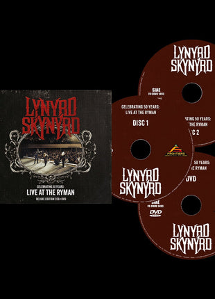 the album cover for Lynyrd Skynyrd - Celebrating 50 Years - Live At The Ryman [2 Compact disc]