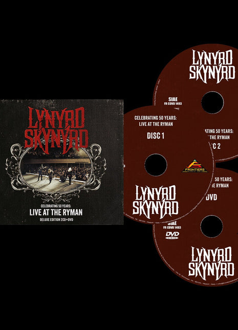 the album cover for Lynyrd Skynyrd - Celebrating 50 Years - Live At The Ryman [2 Compact disc]