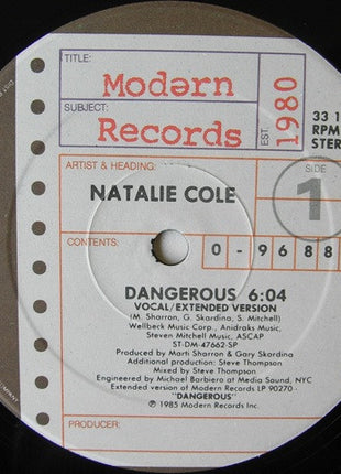 Natalie Cole : Dangerous (Extended Dance Remix) (12", Single, SRC)