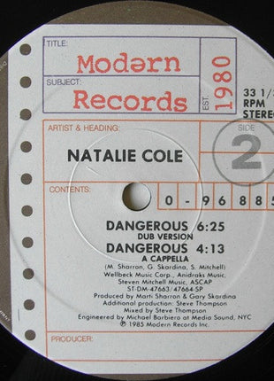 Natalie Cole : Dangerous (Extended Dance Remix) (12", Single, SRC)