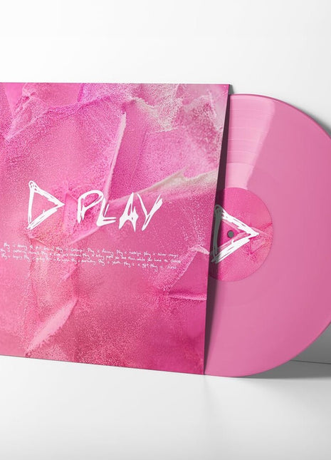 the album cover for Ed Sheeran - Play [Pink opaque LP]