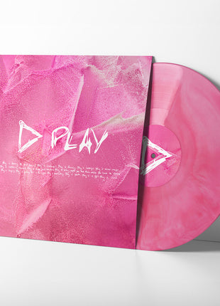 the album cover for Ed Sheeran - Play [Indie Exclusive White & Pink Marbled Vinyl]