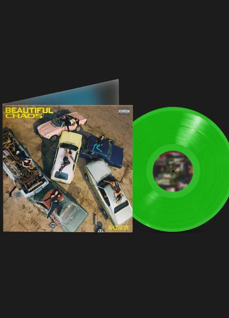 the album cover for KATSEYE - Beautiful Chaos [Neon Lime 12inch EP]
