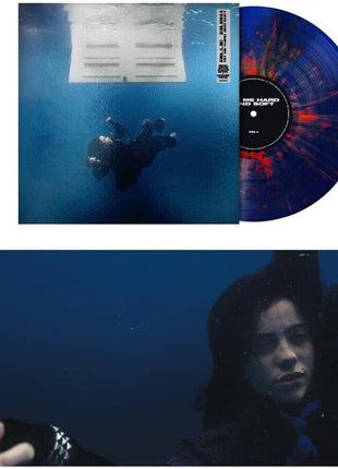 the album cover for Billie Eilish - HIT ME HARD AND SOFT (Anniversary Edition) [Blue & Orange Splatter LP]