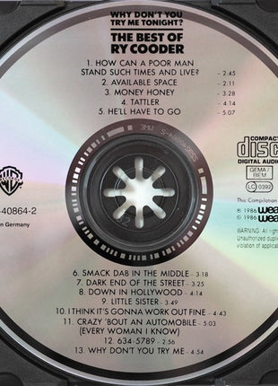 Ry Cooder : Why Don't You Try Me Tonight? – The Best Of Ry Cooder (CD, Comp, RM, RP)