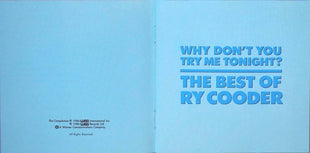 Ry Cooder : Why Don't You Try Me Tonight? – The Best Of Ry Cooder (CD, Comp, RM, RP)