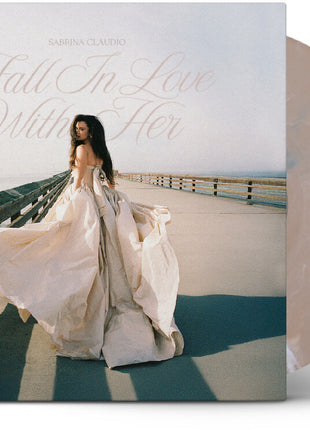 the album cover for Sabrina Claudio - Fall In Love With Her [Indie Exclusive Tan/White Colored Vinyl]