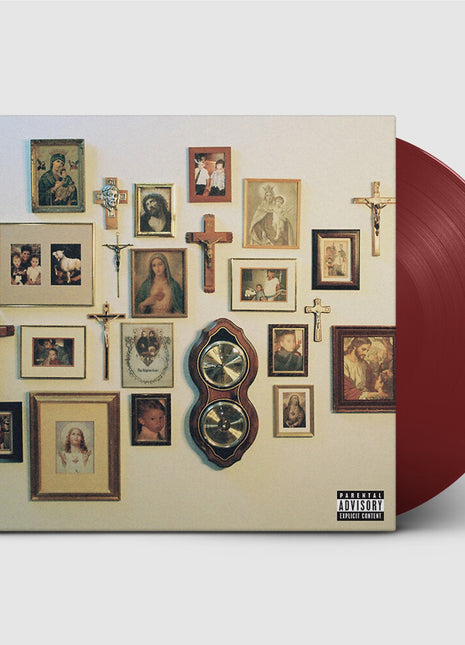 the album cover for $uicideBoy$ -  Thy Kingdom Come [Indie Exclusive Opaque Maroon LP]