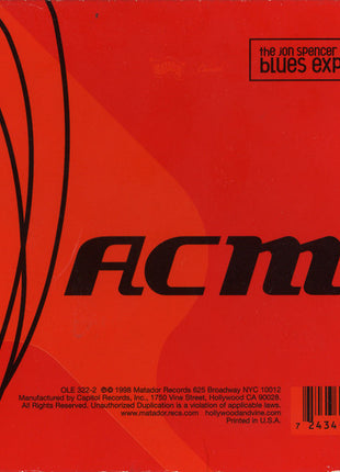 The Jon Spencer Blues Explosion : Acme (CD, Album, EMI)