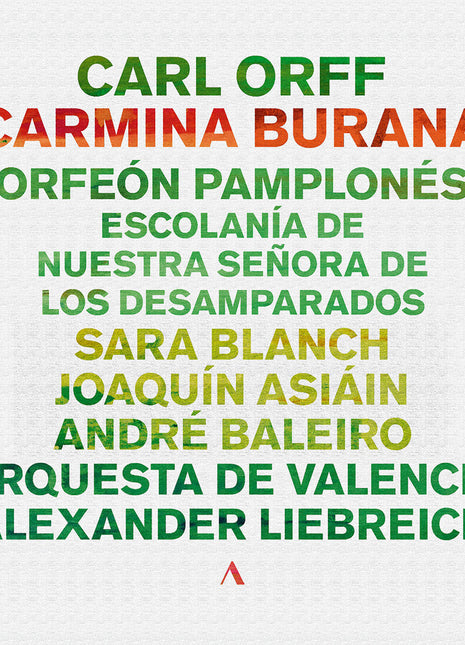 the album cover for Pamplones, Orfeon - Carl Orff: Carmina Burana