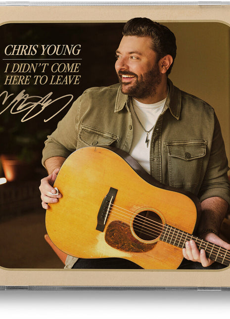 the album cover for Chris Young - I Didn't Come Here to Leave [indie exclusive signed CD]