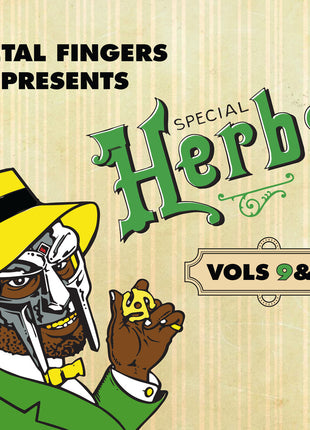 the album cover for MF DOOM - Metal Fingers Presents: Special Herbs Vol. 9 & 0 [Evergreen 2xLP]