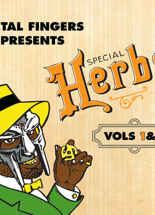 the album cover for MF DOOM - Metal Fingers Presents: Special Herbs Vol. 1 & 2