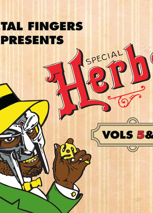 the album cover for MF DOOM - Metal Fingers Presents: Special Herbs Vol. 5 &amp; 6 [Apple Red 2xLP]
