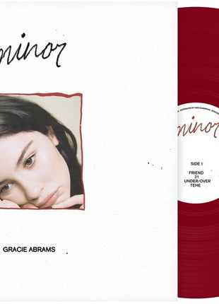 the album cover for Gracie Abrams - minor (5 Year Anniversary) -  [Red 12inch EP]