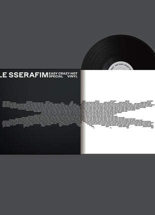 the album cover for LE SSERAFIM - Easy-Crazy-Hot [SILVER WHITE]