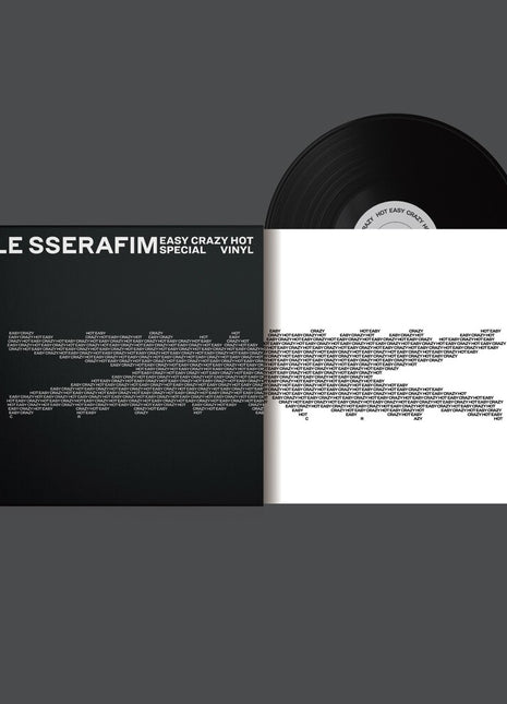 the album cover for LE SSERAFIM - Easy-Crazy-Hot [SILVER WHITE]