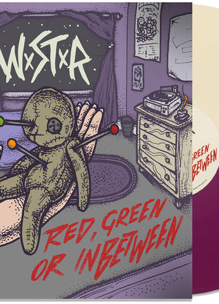 the album cover for WSTR - Red Green Or Inbetween [Colored Vinyl]