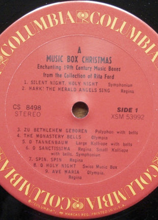 Rita Ford's Music Boxes : A Music Box Christmas (LP, Album, RE)