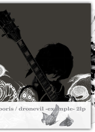 the album cover for Boris - Dronevil -Example- (20th Anniversary Reissue) [Indie Exclusive Milky Clear with Splatter LP]