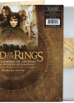 the album cover for Howard Shore - Lord Of The Rings: Fellowship Of The Ring [Indie Exclusive Palantir Clear LP]