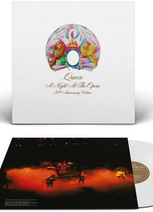 the album cover for Queen - A Night At The Opera [180g Clear Vinyl]