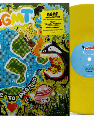the album cover for MGMT - Time to Pretend [Banana Yellow EP]