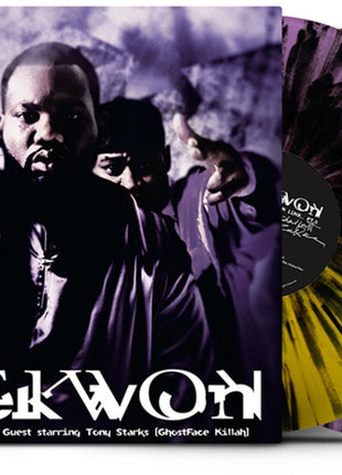 the album cover for Raekwon - Only Built 4 Cuban Linx... Pt. II [Indie Exclusive half-and-half purple & yellow with black splatter LP]