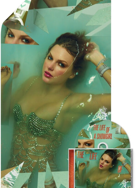 the album cover for Taylor Swift - The Life of a Showgirl [Sweat and Vanilla Perfume CD with Poster]