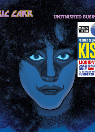 the album cover for Eric Carr from KISS - Unfinished Business: The Liquid Vinyl Numbered Edition [RSD Black Friday 2025]