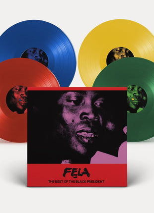 the album cover for Fela Kuti - Best Of The Black President [Deluxe 4xLP]