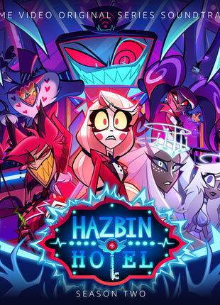 the album cover for Hazbin Hotel - Hazbin Hotel: Season Two (Original Soundtrack) [VoxTex Blue Clear Vinyl]