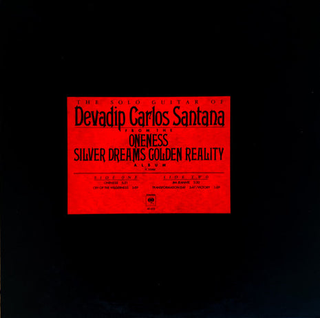 Carlos Santana : The Solo Guitar Of Devadip Carlos Santana (12", EP, Promo)