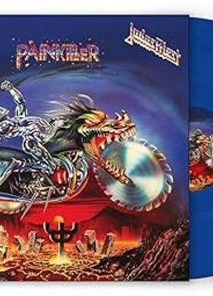 the album cover for Judas Priest - Painkiller - Nad Blue & Blue White Marble Vinyl