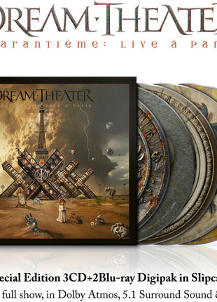 the album cover for Dream Theater - Quarantieme: Live A Paris [3CD + 2 Blu-ray]