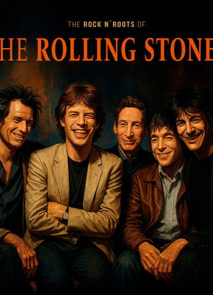 the album cover for The Rolling Stones - Rock N Roots Of [Clear Vinyl]