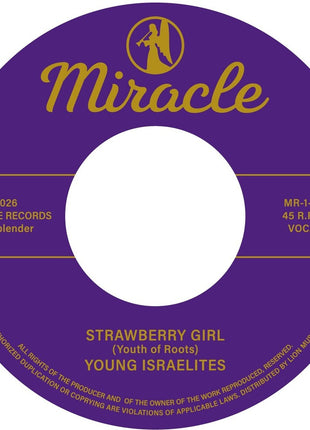 the album cover for Young Israelites - Strawberry Girl B/W Stay By My Side