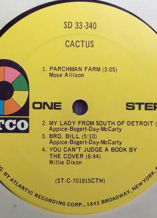 Cactus (3) : Cactus (LP, Album, CTH)