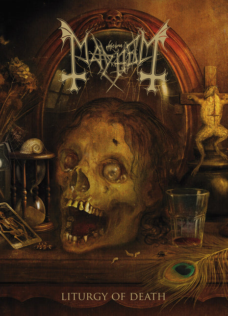 the album cover for Mayhem - Liturgy Of Death