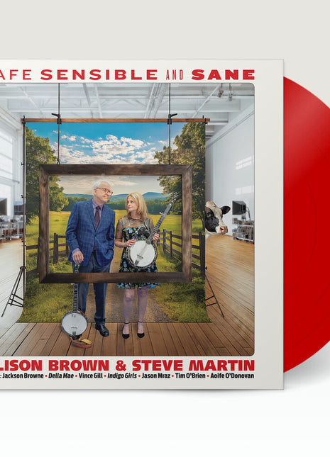 the album cover for Alison Brown  / Martin,Steve - Safe Sensible & Sane - Red [Colored Vinyl] [Limited Edition] (Ofgv)