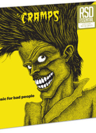 the album cover for The Cramps - Bad Music For Bad People [RSD Essentials Goo Goo Muck Green]
