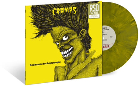 the album cover for The Cramps - Bad Music For Bad People [RSD Essentials Goo Goo Muck Green]