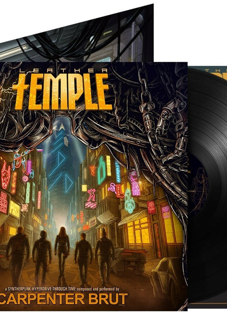 the album cover for Carpenter Brut - Leather Temple