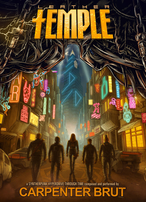 the album cover for Carpenter Brut - Leather Temple [Indie Exclusive Yellow]