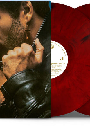the album cover for George Michael - Faith [Red Marble]