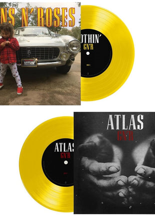 the album cover for Guns N' Roses - Nothin' / Atlas [Canary Yellow]