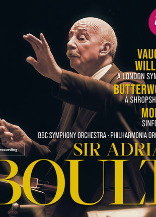 the album cover for Sir Boult  Adrian - Vaughan Williams Butterworth & Moeran (Live)